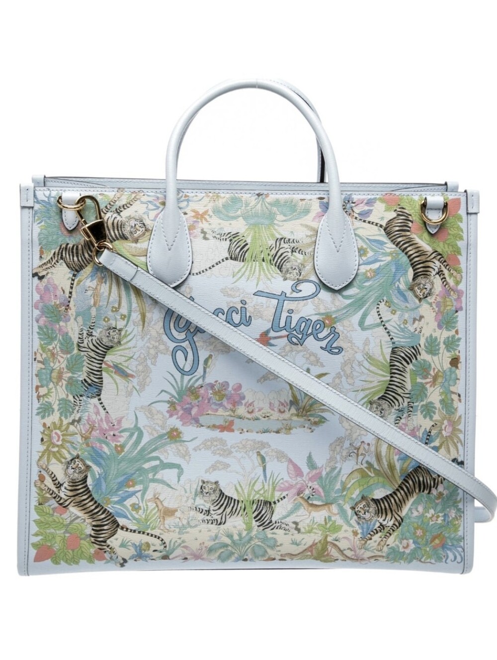 Gucci Shangai Savanna Tiger Print Tote